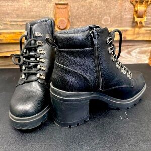 Heeled combat boots